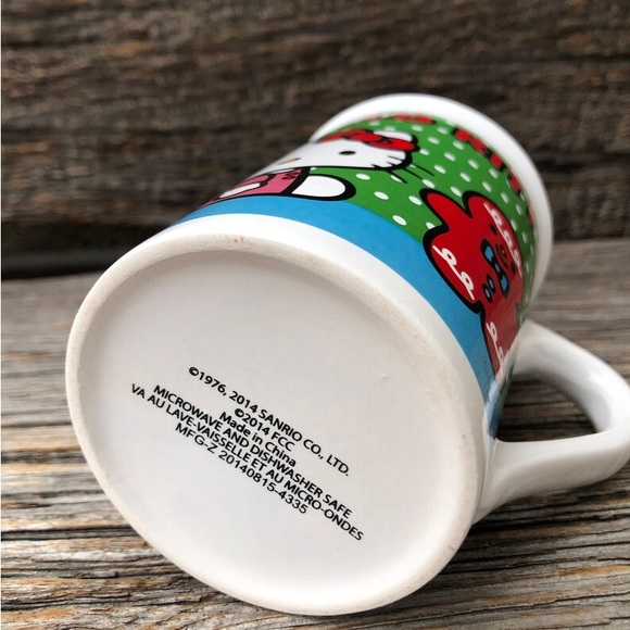 Hello Kitty Mug Christmas vintage Sanrio coffee cup Authentic cute polka dot - Picture 6 of 11